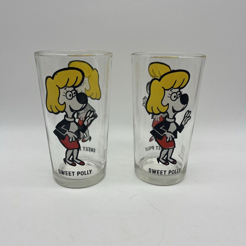 Vintage 70’s Pepsi Collector Series Sweet Polly Glass, Set of 2